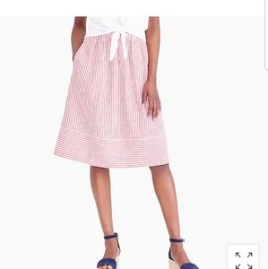 J.Crew Factory Striped Cotton Linen Skirt